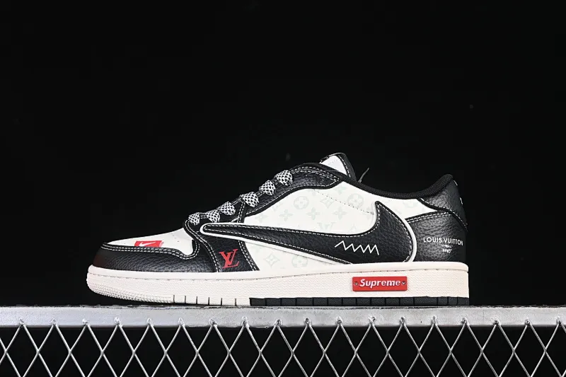 All categories Air Jordan Jordan series basketball shoes Air Jordan 1 Low High-end customized low-top sneakers Travis Scott x Fragment Design x Air Jordan 1 Low OG SP AJ1 Joe 1LV co-branded double spelled black pebbles low-top cultural casual sneakers CX5050-Y31